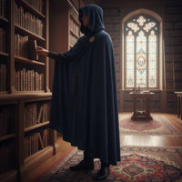 Long Hooded Cloak Asymmetrical Cloak with Hood Draped Cape with Hood Textured for Cosplayers, Actors, Cosplay, Halloween, Theater, Photoshoots