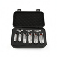 9 Pieces Metric Slotted Socket Set with Case Chrome Vanadium Slotted Socket Set Rust-Resistant Toolbox Long-Lasting for Mechanics, Automotive Repair