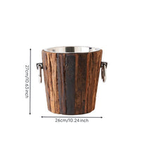 Ice Bucket Decorative Beverage Tub Compact for Bar Carts