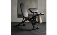 Multifunction Workout Bench Metal Frame Weight Bench with Leg Developer Wide Base for Floor Use