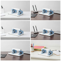 Double-Head Desktop Stapler Heavy-Duty Double-Head Desktop Stapler Low-Effort Stationery for Office Workers, Students