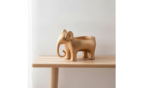 Elephant Storage Container Shiny Elephant Figurine with Storage Sculptural Catchall Tray for Desk