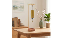 Display Stand with Wooden Base Stable Desktop Display Stand Sign Holder with Wooden Base Sturdy Space-Saving for Desk