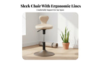 Stable Base Adjustable Fitness Auxiliary Chair High Strength Frame Height Adjustable Exercise Stool Sturdy Steel Construction Stretching Support Stool Rounded Edges for Beginners, Office Workers, Seniors, Home Gym