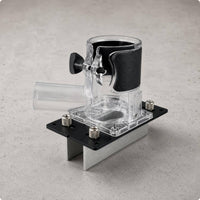 Dust Collection Router Jig Metal Guide Plates Slotting Router Jig Knurled Knobs Carpentry Tool