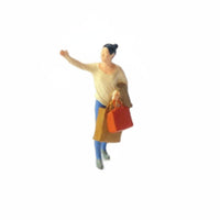 6 Pieces Fine Details Shopping Couple Figures Realistic Design Miniature Shopping People Collectible 1:64 Scale Figures Hand-Painted for Display Shelf