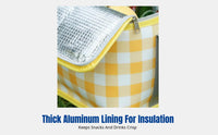 Insulated Outdoor Meal Bag, Large Capacity Folding Aluminum Foil Cooler Basket, Thickened, Portable for Camping