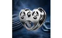 Double Axle Pulley Bearing Wheel Stainless Steel Pulley Heavy Duty Outdoor Gear for Climbers