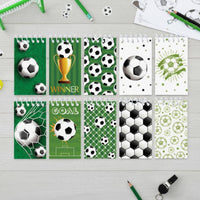 10 Pieces School Supply Soccer Mini Notebook Gift Idea Football Diary Classroom Reward for Students, Kids, Travel