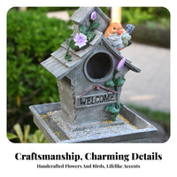 Creative Design Hanging Bird Feeder Weather Resistant Hanging Birdhouse Easy to Clean for Yard