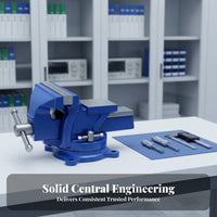 Blue Painted Workholding Tool Secure Grip Heavy Duty Bench Vise