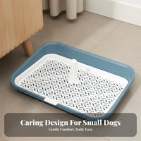 Dog Toilet with Post Keeps Paws Dry Dog Potty Tray Puppy Training Tray Easy to Clean Puppy Training Pad Holder Long-Lasting