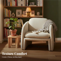 Wabi-Sabi Aesthetic Upholstered Armchair Designer Design Upholstered Tub Chair Luxurious Cushioning Lounge Seating Sculptural Form for Interior Designers, Homeowners, Readers, Living Room, Bedroom, Reading Nook, Reception Area