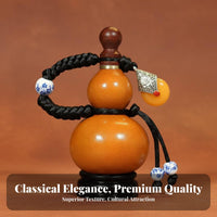 Gourd Beverage Bottle Leak-Resistant Chinese Beverage Gourd Hu Lu Bottle Symbol of Good Fortune Includes Display Stand