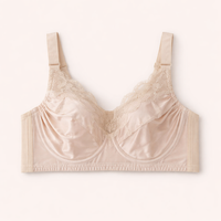 Ladies Bras Non Wired Full Coverage Support for Plus Size Women, Thin Molded Cups with Adjustable Straps for Everyday Wear and Daily Use