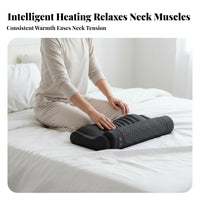 Inflatable Heated Neck Massage Pillow Breathable Material Memory Foam Neck Support Pillow for Side Sleepers, Adults, Bedroom, Bed, Home