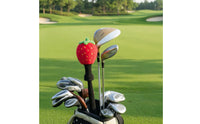 Strawberry Golf Headcover Knitted Golf Driver Cover with Knit Neck Guarding Driver Head Cover for Golfers