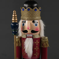 Nutcracker Freestanding Nutcracker Figure Decorative Wooden Figurine Ornament for Collectors, Mantel
