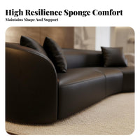 Curved Couch Light Luxury design Curved Settee Retro-Inspired Sofa for Apartment Dwellers, Interior Designers, Reception Area, Boutique, Living Room