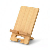 Wooden Phone Stand Handshands-off Desktop Phone Holder Wooden Stand with Ledge Minimalist Angled for Desk, Screen Calls