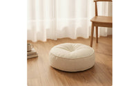 Linen Floor Cushion Cozy Floor Cushion with Tufted Central Softness-Touch for Tatami Room