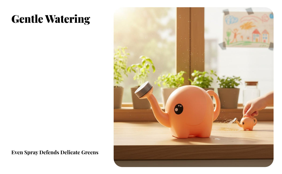 Elephant Watering Can Creative Design Cartoon Animal Watering Pot Long Spout Kids Sprinkler Pot for Young Children, Indoor Plants, Beach, Washroom