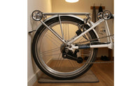 Rear Rack with Rolling Wheel Mount Low-Profile Bike Luggage Carrier Universal Bike Luggage Carrier for Commuters