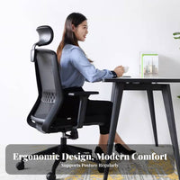 Height Adjustable Ergonomic rotate Chair with casters Breathable spinerest mediumsupportive Mesh Computer Chair Quiet Rolling Casters Office Furniture Rocking Function for Home Workers, Students, Adults, Study Room, Bedroom