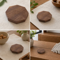 Premium Solid Walnut Display Base Minimalist Walnut Display Base Modern Wooden Pedestal Simple for Collectors