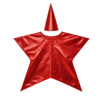 Gleaming Christmas Star Costume Shiny Star Costume Loose Fit Performance Outfit Festive for Adults, Dress-up, Parent-Child Activity