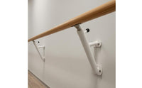 Wall-Mounted Dance Bar Professional Single-Rail Barre Wooden-Colored for Dance Studio, Stretching