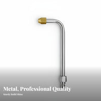 Stainless Steel & Brass Construction Bent Extension Rod Nozzle Long-Lasting Angled Pressure Washer Wand for Car Washing