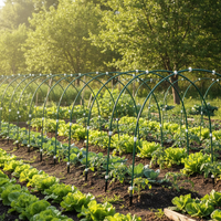 Green Garden Plant Flower Vegetable Greenhouse Fiber Rod Insect Net Arch Kit DIY Anti-Bird Protection