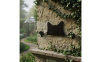 Black Feline Wall Decor Minimalist Black Cat Wall Art Decoration Flat for Halloween, Porch, Garden