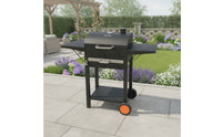 Outdoor Cart-Style Charcoal Grill Convenient Charcoal Grill with Wheels Mobile Spacious for Garden