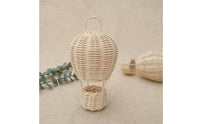 Handmade Woven Hot Air Balloon Ornament Boho Aesthetic Rattan Hot Air Balloon Photography Prop House Decoration for Babies
