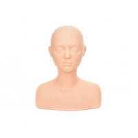 Realistic Skin Texture Mannequin Head with Shoulders Soft Material Esthetics Practice Bust Multi-Function for Apprentices, Beginners