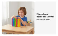 Educational Color Sorting Stacking Rings Hand-Eye Coordination Educational Counting Toy Develops Fine Manual Skills for Toddlers