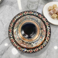 Copper Sugar Bowl Matching Tray Copper Sugar Dish Seasoning Container Bell-Shaped Storage Jar Antique Design