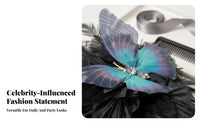 Floral-Wing Accessory Feather Hair Fastener Light Luxury Design Floral-Wing Accessory Hair Fastener Elegant Design Strong Hold