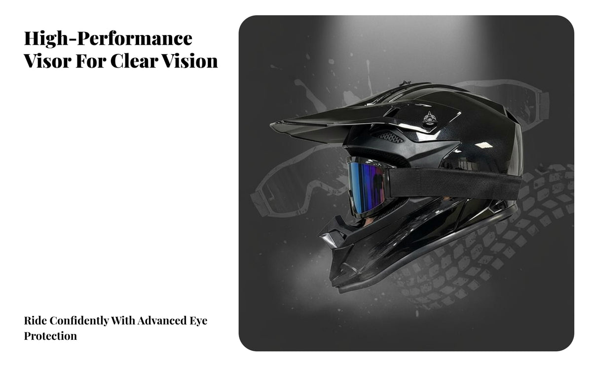 Motocross Helmet Impact Resistant Bike Helmet Removable Washable Liner Impact-Resistant Gear for Men, Adults, Outdoor, Go-Karting, Outdoor Activities