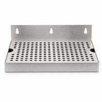 Dispensing Box Drip Tray Brushed Silver walledMounted Drip Tray Perforated
