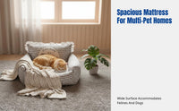 Plaid Pet Sofa All-Season Use Miniature Pet Sofa Removable Cover Pet Furniture for Small Dogs, Hare Owners, Indoors, Living Room, Bedroom