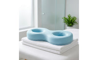 Ergonomic Figure-8 Pillow Contoured Pillow with Recessed Openings Supportive Slim for Bedroom