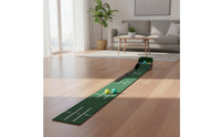 Golf Putting Mat with Ball Return Realistic Putting Mat with Ball Return Distance Markers for Golfers