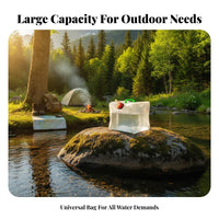 Foldable Water Bag Large Capacity Camping Water Carrier Outdoor Equipment Reusable Long-Lasting for Campers