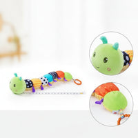 Caterpillar Toy with Music Multifunctional Caterpillar Toy with Crinkle Soft Textured for Infants, Tummy Time, Crib