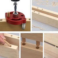 Anodized Aluminum Vertical Drill Hole Positioner Threaded Opening Vertical Drill Guide Lustrous Finish Woodworking Tool Metal Construction