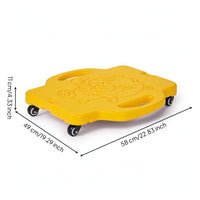 Scooter Board with Rope Smooth Scooter Board with Handles Toy Swivel Sturdy for Children, Gym Class, Kindergarten