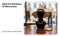 Velvet Mannequin Head with Shoulders Multi-Purpose Mannequin Head Stand